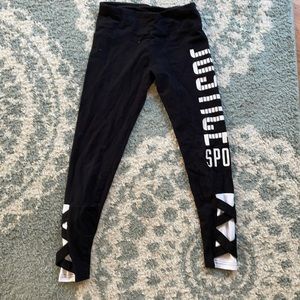 Black justice leggings in good condition.